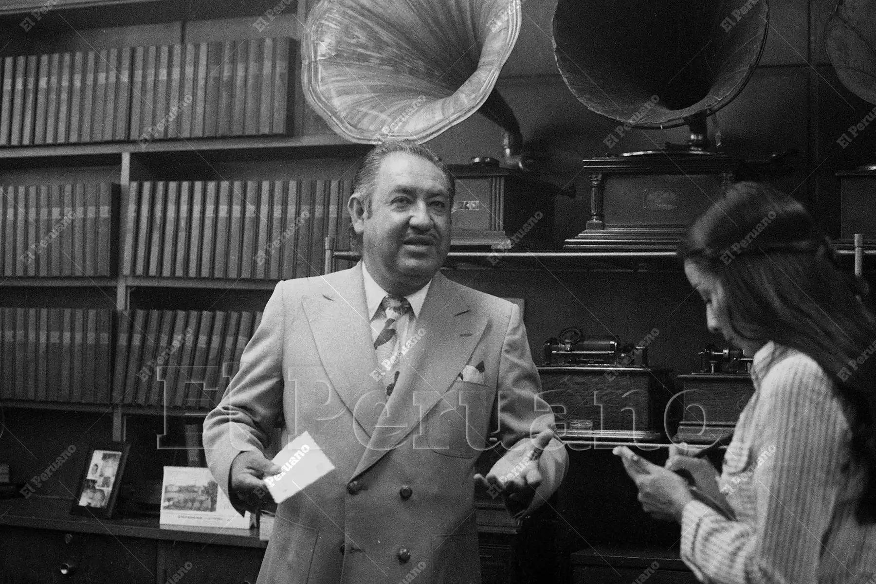 Lima - 11 mayo 1978 /  Mario Cavagnaro, ilustre compositor arequipeño, comparte sus reflexiones sobre el devenir de la música criolla en una entrevista exclusiva para el diario La Crónica. Foto: Archivo Histórico de El Peruano