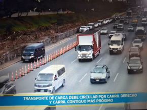 Pananamericana Sur: camiones de carga deberán circular solo por carril derecho, anuncia MM