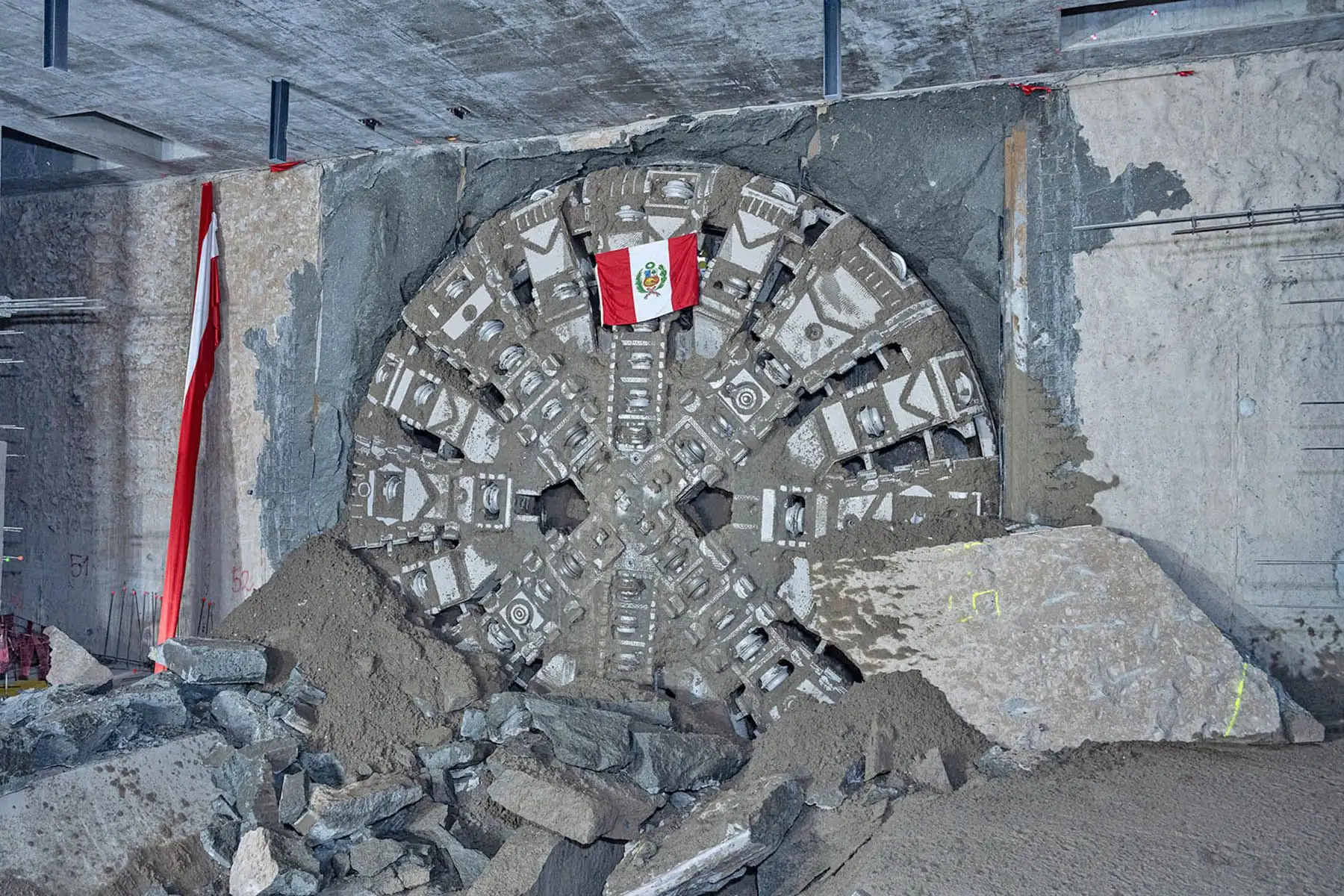 Los 626 metros de túnel construidos en este nuevo avance corresponden al tramo que va desde la Estación Aeropuerto (E4-4) a la Estación El Olivar (E4-5). Foto: ANDINA/Difusión