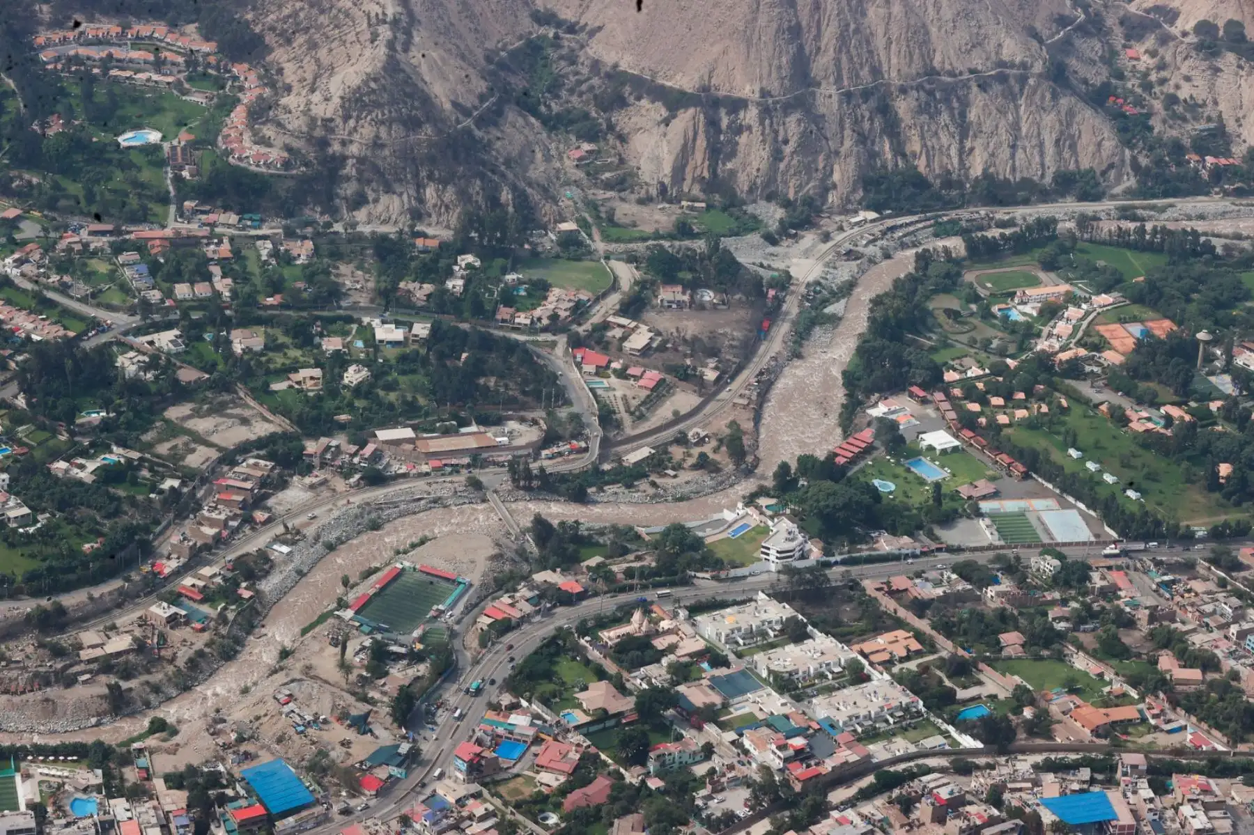 El Instituto Nacional de Defensa Civil (INDECI)  realiza  sobrevuelo por las cuencas de los ríos Rímac, Lurín y Chillón. Foto: ANDINA/Vidal Tarqui