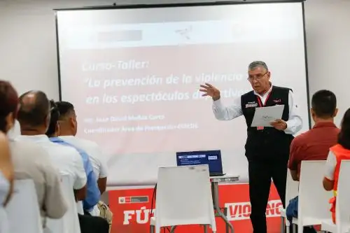 Durante el presente año se proyecta la realización de 24 cursos talleres para la prevención de la violencia en los espectáculos deportivos