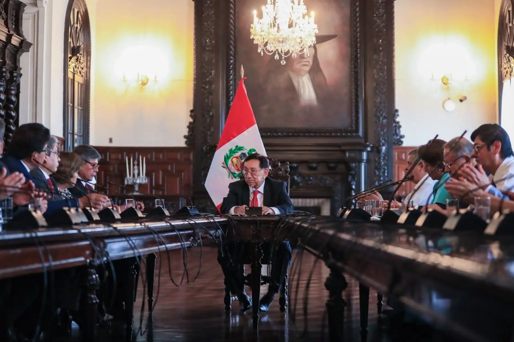 El presidente José María Balcázar recibió en Palacio de Gobierno a los integrantes de la Federación de Docentes Universitarios para escuchar sus demandas y propuestas. Foto: ANDINA/Prensa Presidencia