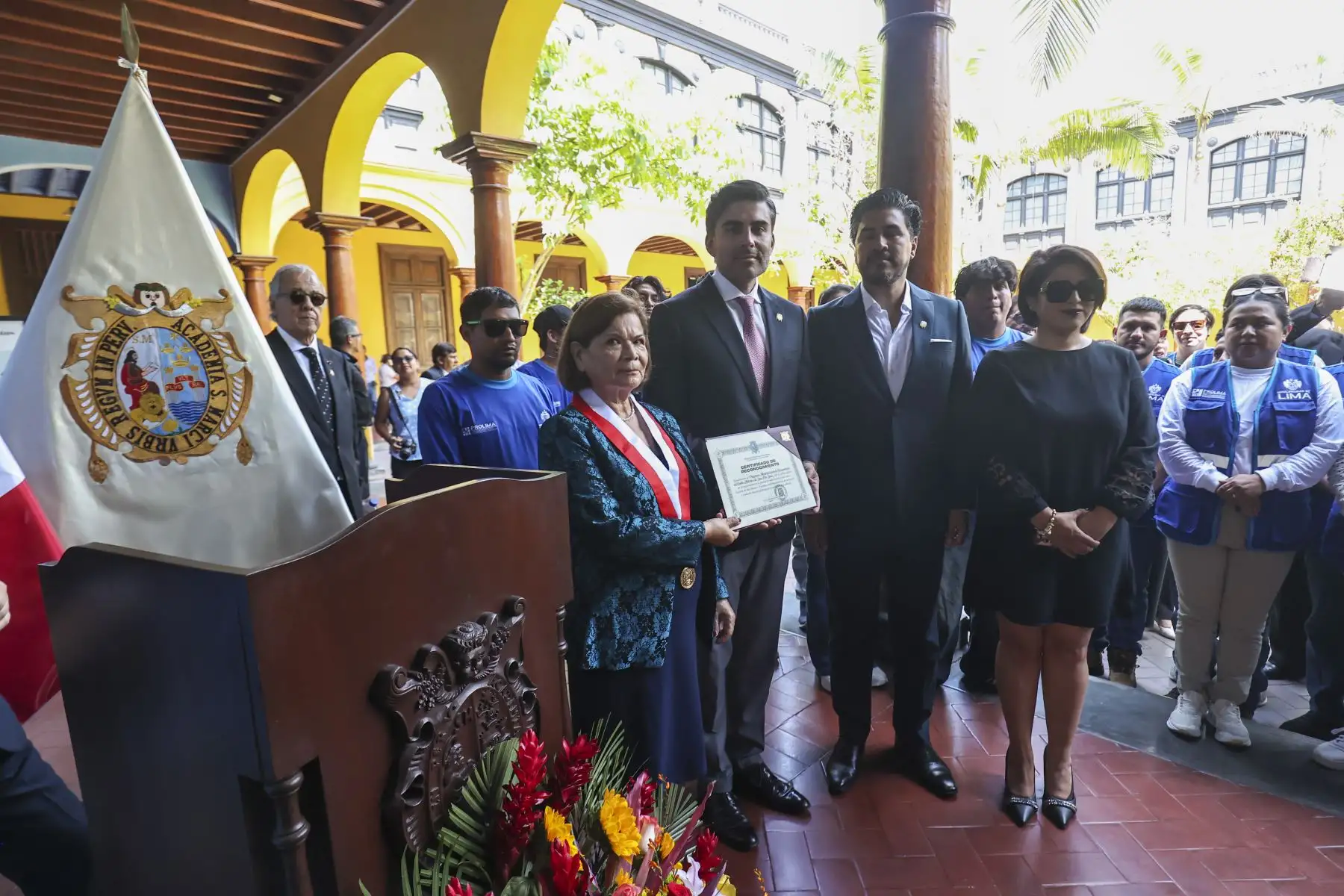 La rectora de la Universidad Nacional Mayor de San Marcos, Jerí Ramón, encabezó las actividades por el aniversario número 475 de fundación de dicha casa de estudios.
Foto:ANDINA / Juan Carlos Guzmán Negrini