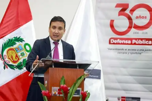 Ministro de Justicia y Derechos Humanos (MINJUSDH), Luis Jiménez Borra.