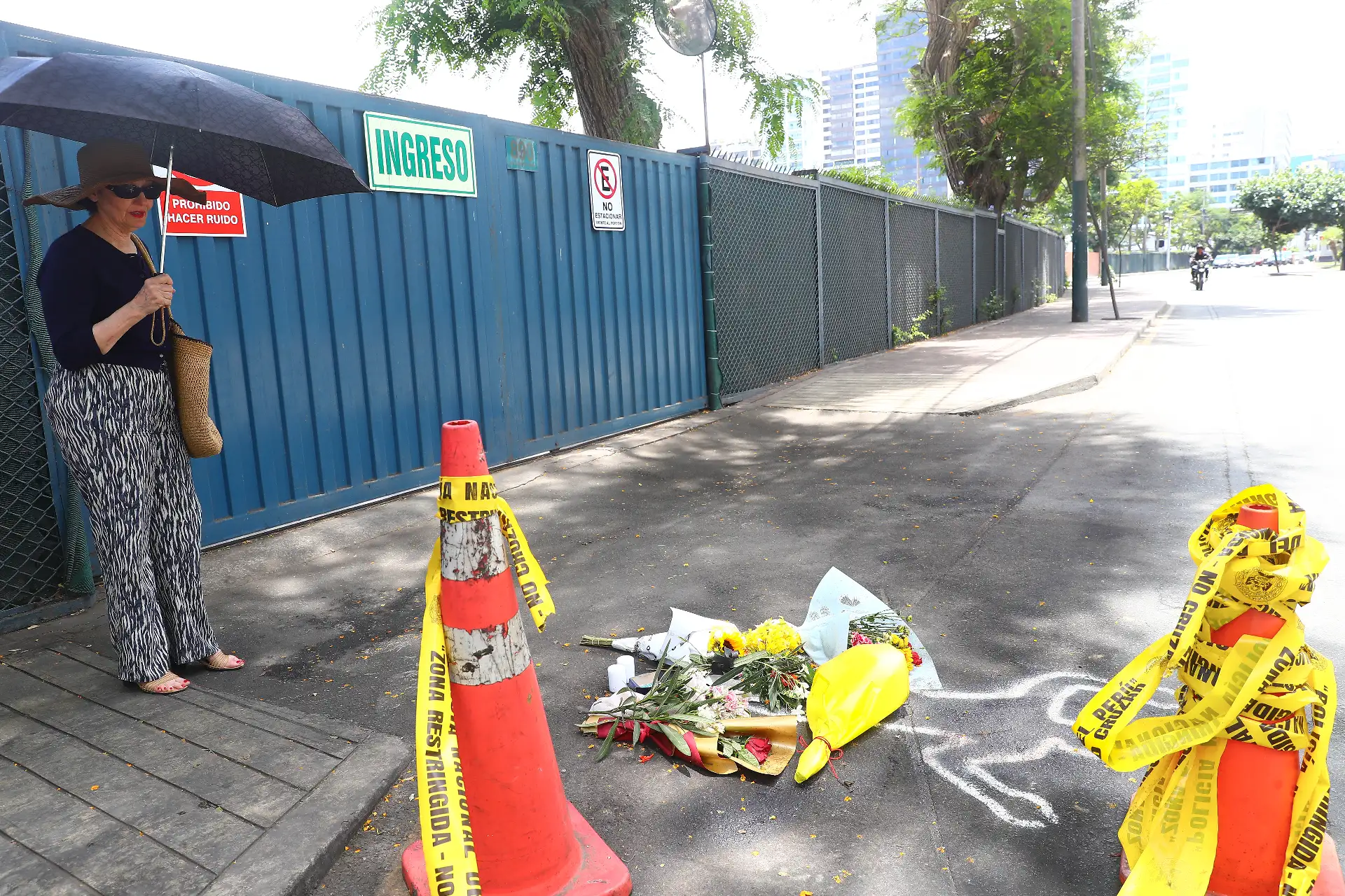 Flores para Lizeth Marzano justo en la avenida Camino Real lugar donde fue atropellada por Adrián Villar
26/02/2026
Foto: ANDINA/Verónica Calderón Zúñiga