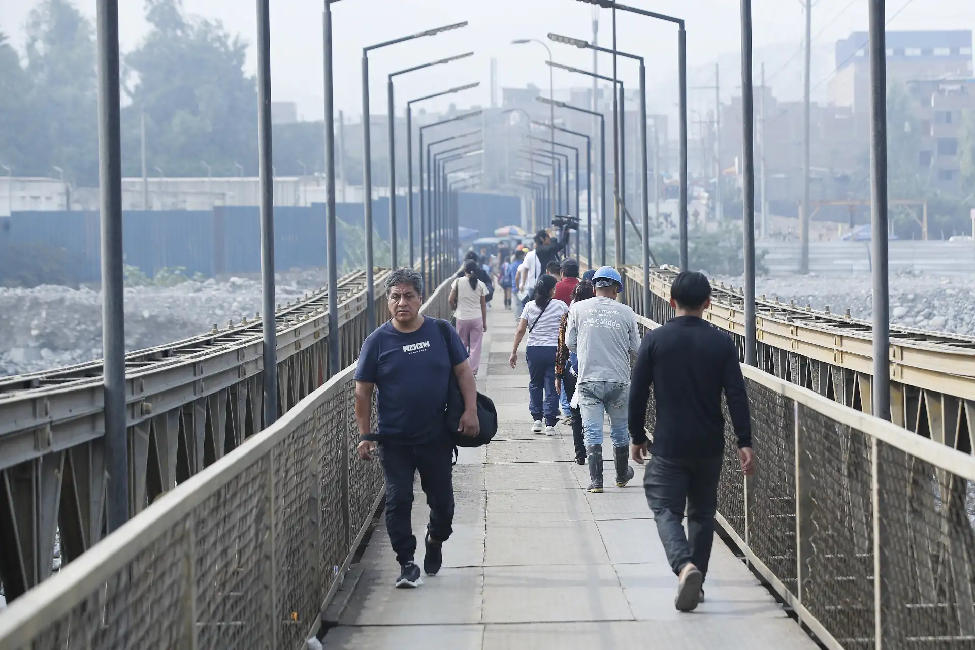 Crece el caudal del río Rimac, a la altura de la autopista Ramiro Priale en el puente San Roque.
Foto: ANDINA/ Eddy Ramos