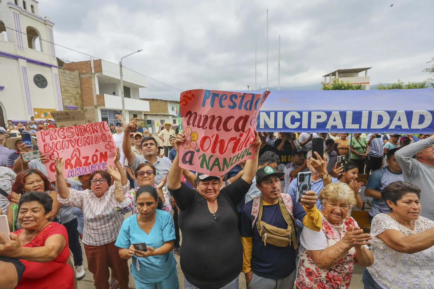 Presidente José María Balcázar, visitó el distrito de Nanchoc en Cajamarca. Foto: Presidencia
