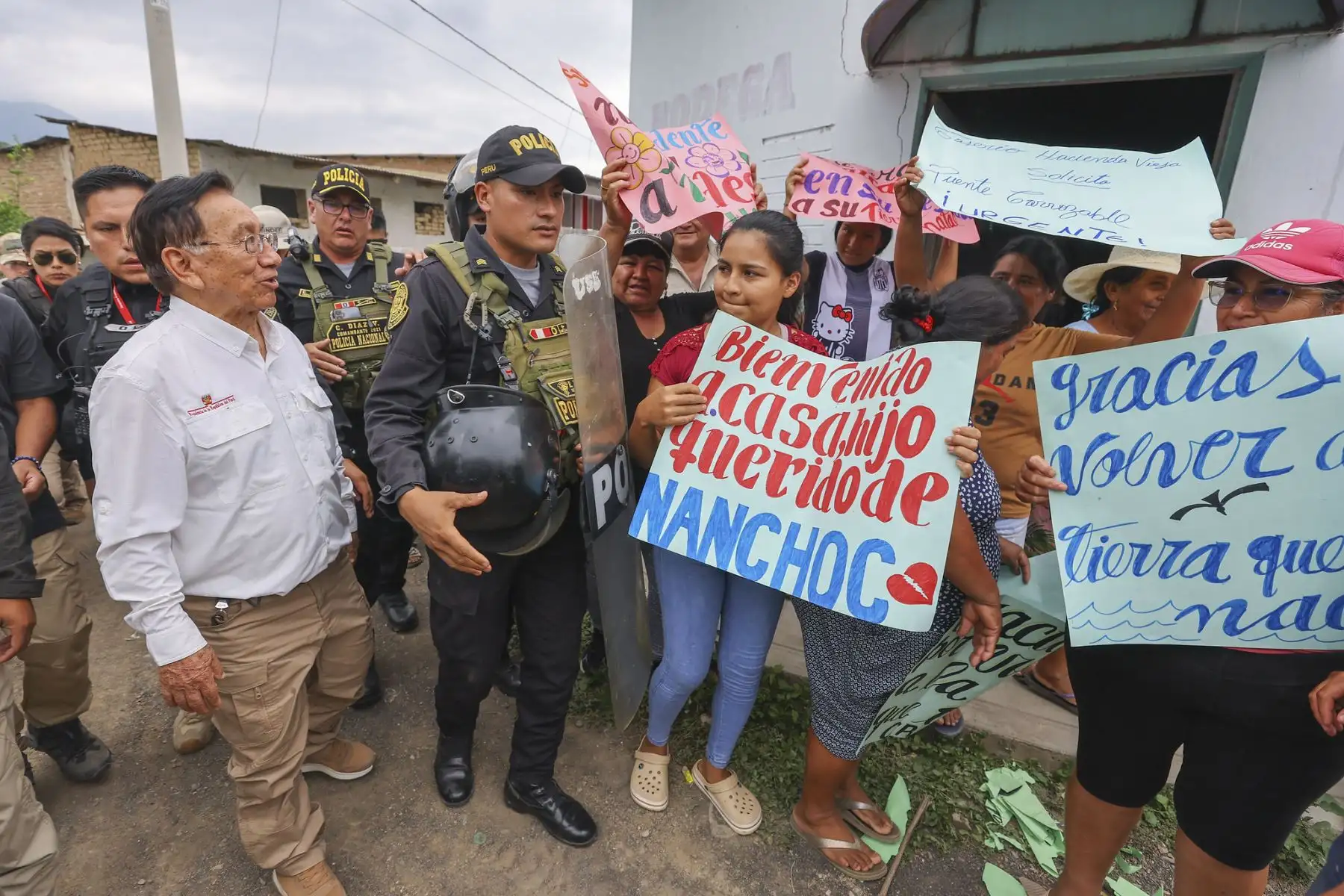 Presidente José María Balcázar, visitó el distrito de Nanchoc en Cajamarca. Foto: Presidencia