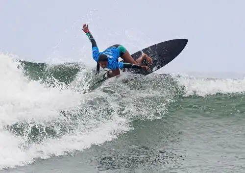 Arena Rodríguez expuso toda su destreza en el mar de Punta Hermosa