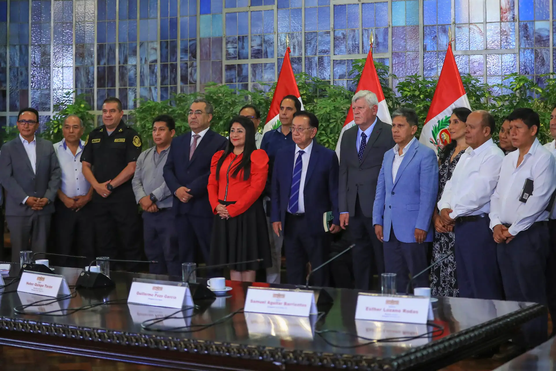 Presidente José María Balcázar lideró reunión de trabajo con representantes de los distintos gremios de transporte. Foto: ANDINA/Prensa Presidencia