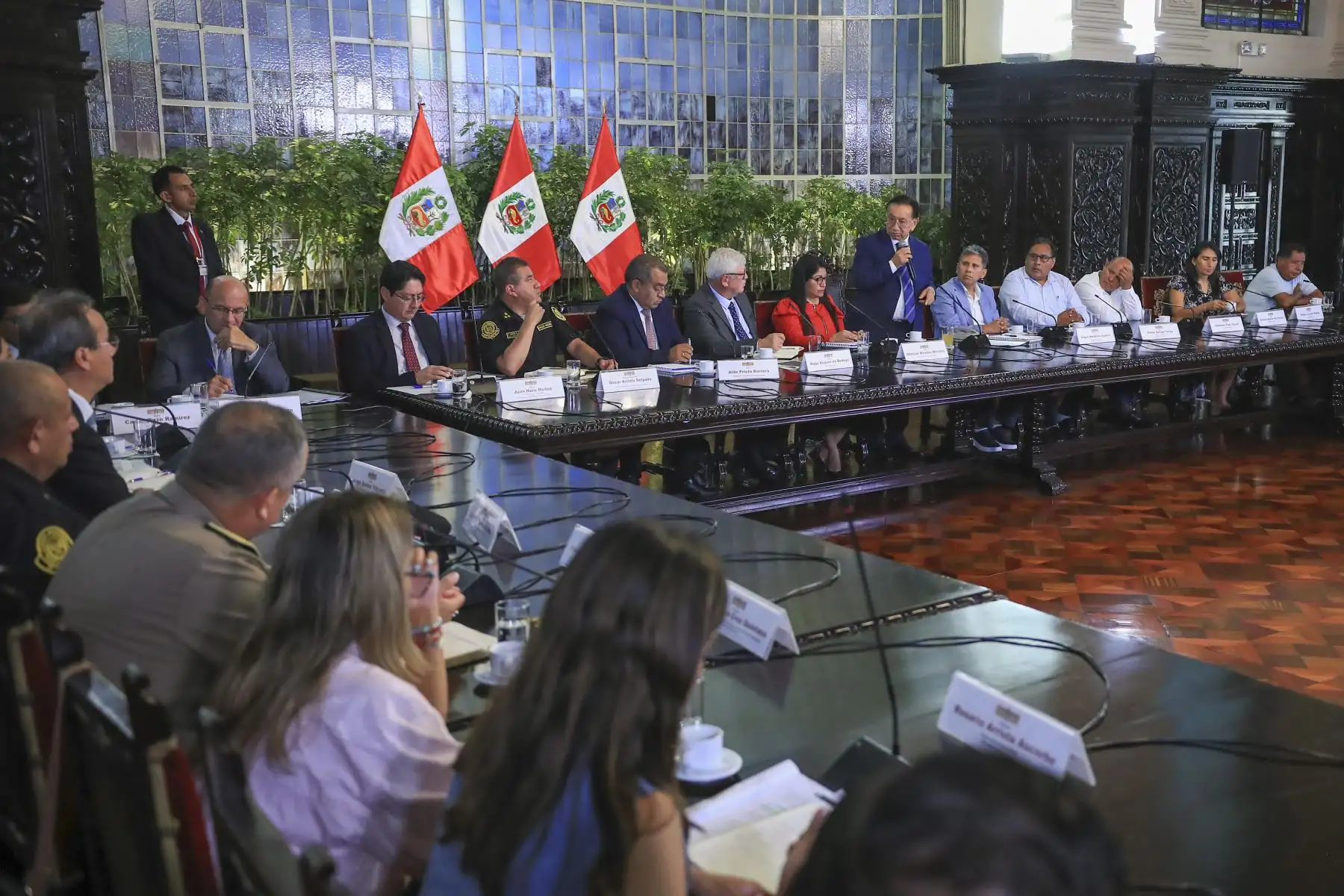 Presidente José María Balcázar lideró reunión de trabajo con representantes de los distintos gremios de transporte. Foto: ANDINA/Prensa Presidencia