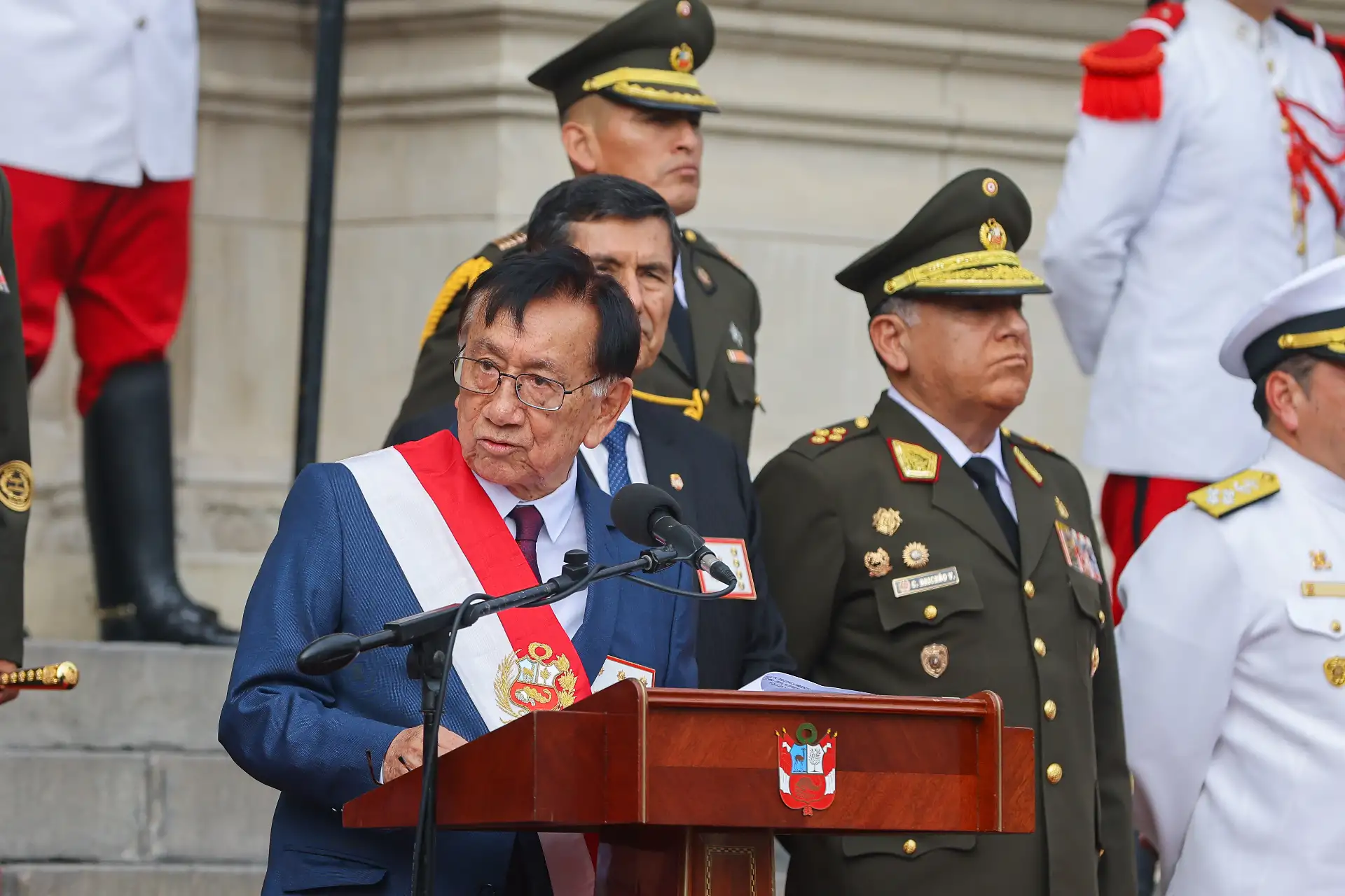 Ceremonia de reconocimiento del señor presidente de la república del Perú, como Jefe Supremo de las Fuerzas Armadas y Policía Nacional del Perú.
Foto: ANDINA/Prensa Presidencia