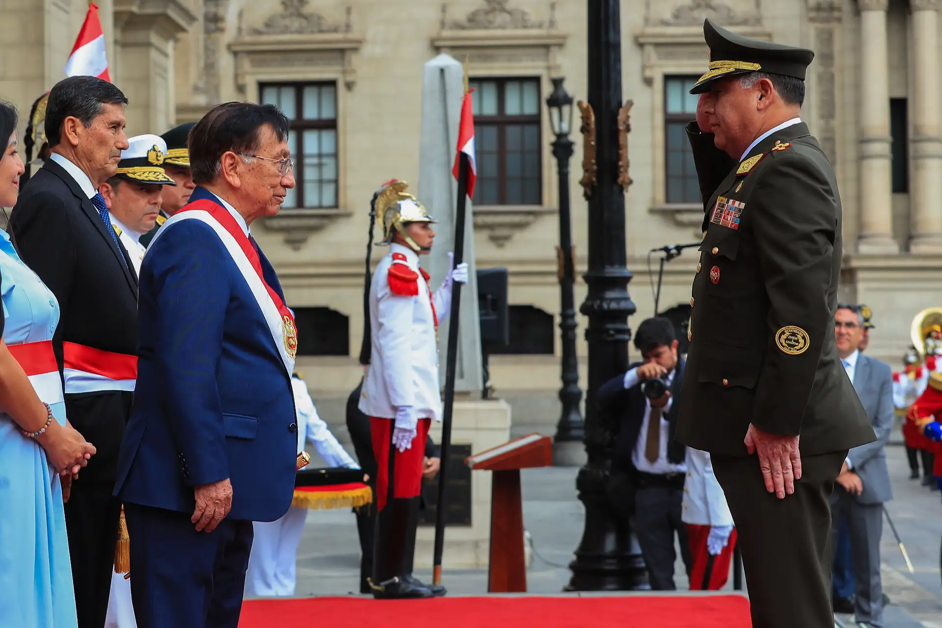 Ceremonia de reconocimiento del señor presidente de la república del Perú, como Jefe Supremo de las Fuerzas Armadas y Policía Nacional del Perú.
Foto: ANDINA/Prensa Presidencia