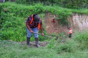 Equipos del Midagri siguen trabajando en Tumbes para proteger a la población y terrenos de cultivos en zonas vulnerables. Foto: MIDAGRI/Difusión.