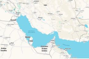 Mapa de localización del estrecho de Ormuz. Imagen: Google Maps.