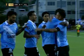 Jugadores de Sporting Cristal celebrarn el gol de Yotún. Imagen: Captura de TV.