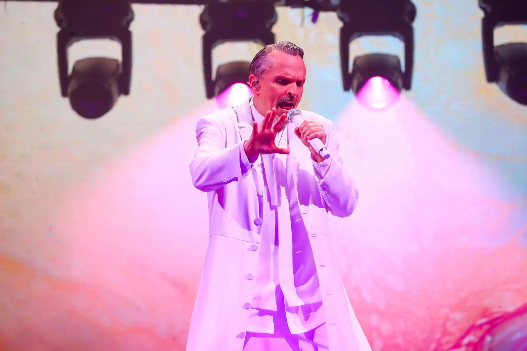 Catorce años después. La larga espera terminó con un espectáculo que recorrió los temas más emblemáticos de su carrera, coreados de principio a fin por los asistentes. Foto: ANDINA/ Verónica Calderón Zuñiga