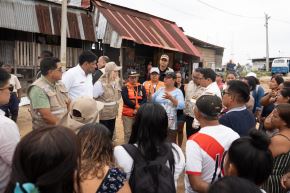 La ministra de Cultura, Soraya Altabás Kajatt, llegó a Loreto para monitorear las acciones de respuesta ante las emergencias por las lluvias intensas. Foto: Mincul
