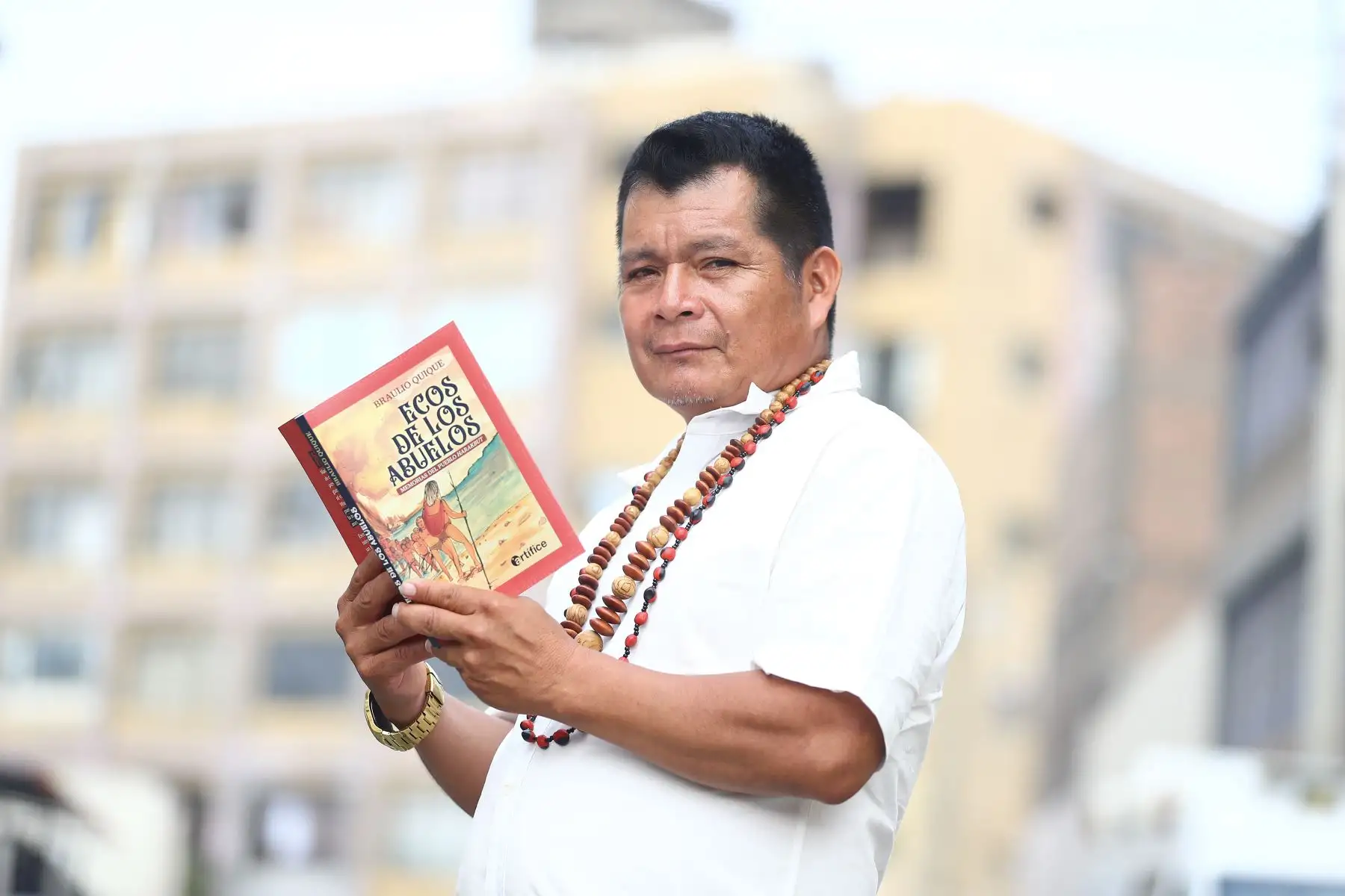 “Las siete historias del libro son historias que me lo contaban mis abuelos y mis padres”, dice Braulio Quique.
