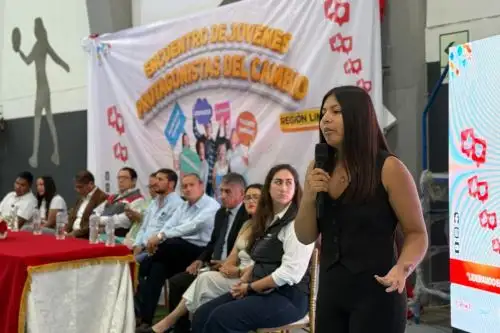 El ‘Encuentro de Jóvenes Protagonistas del Cambio’ congregó a en Huaral a jóvenes entre 15 y 29 años. Foto: SENAJU/Difusión.