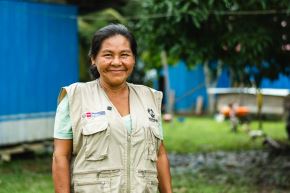 Rita Avencharis labor de vigilancia en la comunidad nativa de Nueva Italia, en la región Ucayali. Foto: Programa Bosques