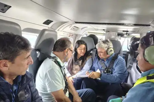 Premier Denisse Miralles supervisa reparación de tubería de gas en Megantoni, Cusco