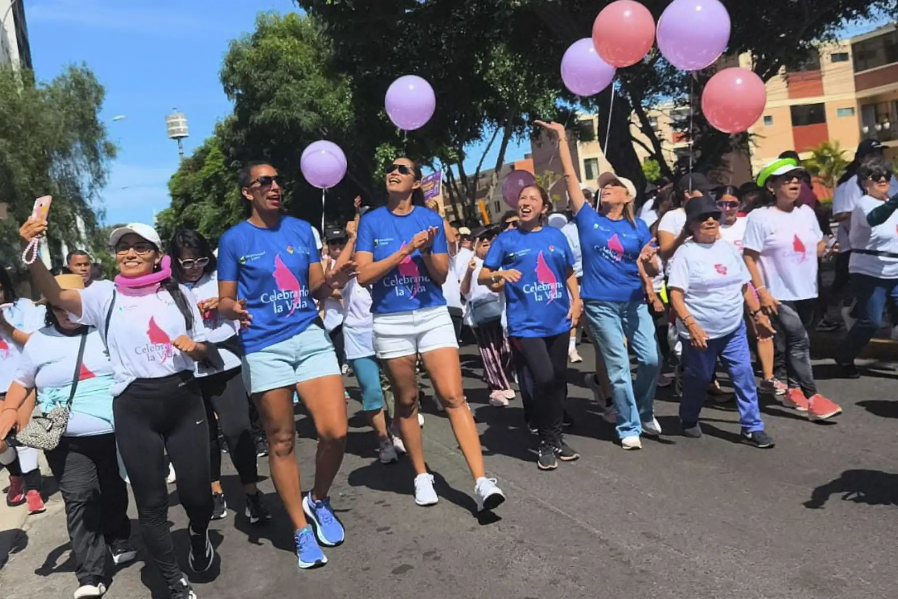 Durante el recorrido, los vecinos reafirmaron su compromiso de seguir construyendo una sociedad más justa e igualitaria, reconociendo el aporte de las mujeres en distintos ámbitos de la vida cotidiana. Foto: Municipalidad de Lince