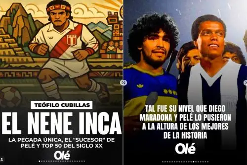 "El sucesor de Pelé": Diario argentino Olé llena de elogios a la trayectoria de Teófilo Cubillas