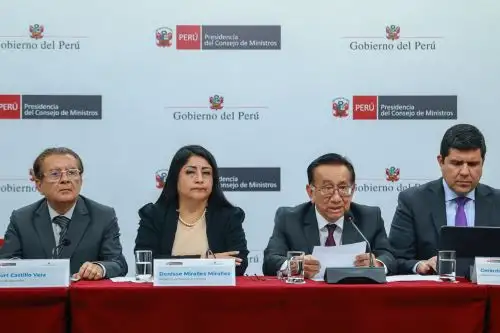 Presidente José María Balcázar lideró conferencia de prensa junto a ministros de Estado