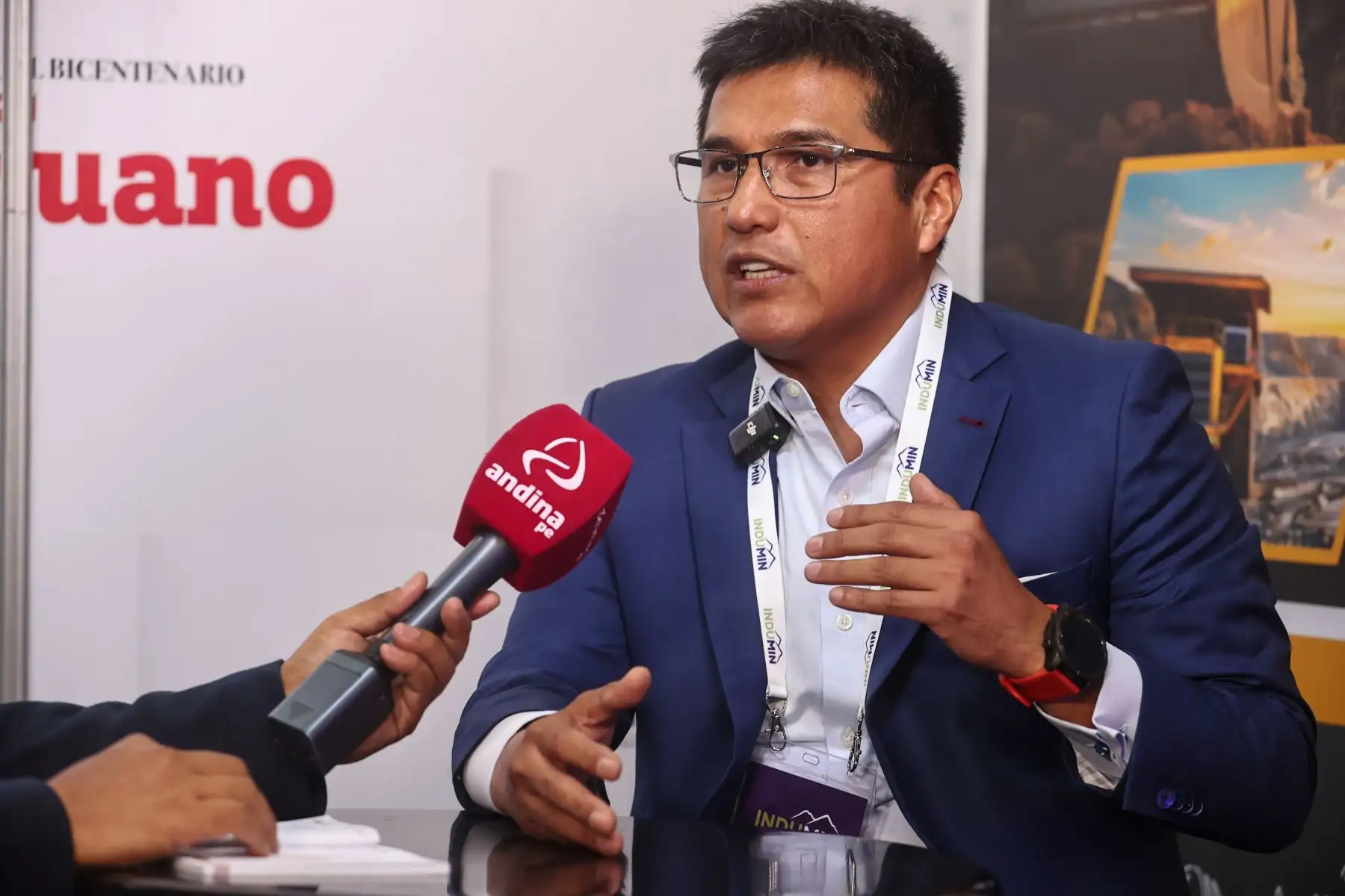 Iván Salas, Gerente General de Soleil Perú entrevistado por la Agencia Andina en el marco de la convención INDUMIN 2026.

Foto: ANDINA/Juan Carlos Guzmán Negrini