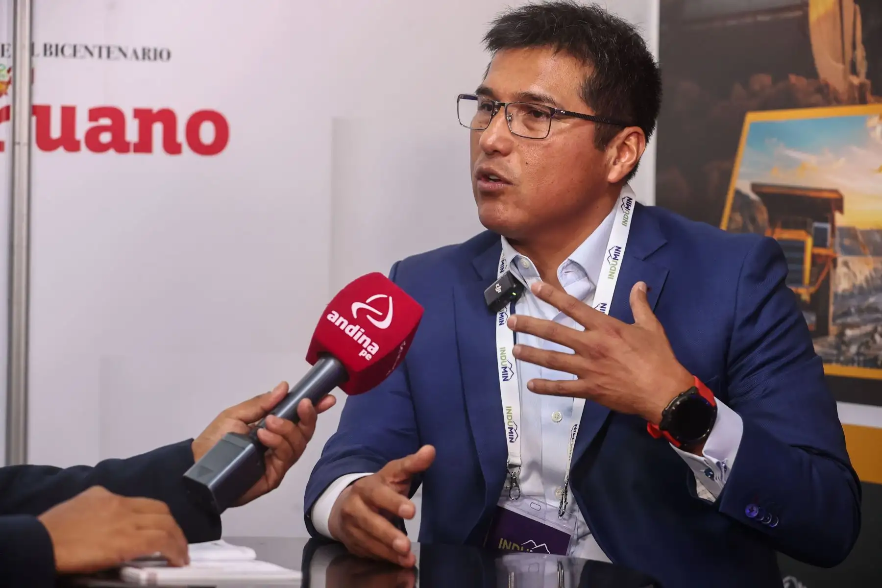 Iván Salas, Gerente General de Soleil Perú entrevistado por la Agencia Andina en el marco de la convención INDUMIN 2026.

Foto: ANDINA/Juan Carlos Guzmán Negrini