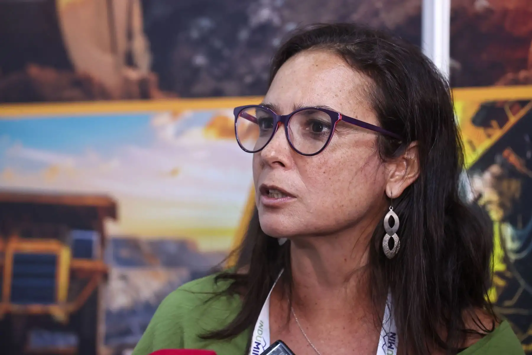 Pamela Antonioli De Rutté, Gerente General en Hub de Innovación Minera del Perú entrevistada por la Agencia Andina en el marco de la convención INDUMIN 2026.

Foto: ANDINA/Juan Carlos Guzmán Negrini