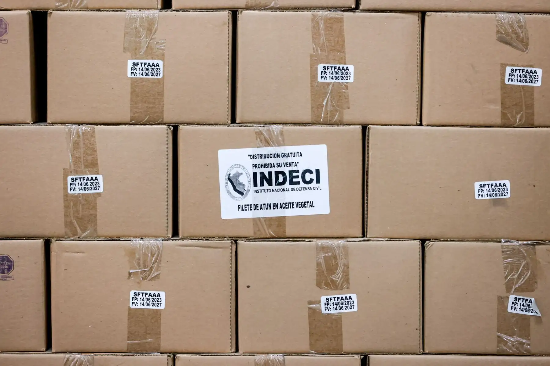 Parte de las 307.9 toneladas de ayuda humanitaria fue trasladada en vehículos hacia las regiones priorizadas para la atención de emergencias. Foto: ANDINA/Luis Iparraguirre.