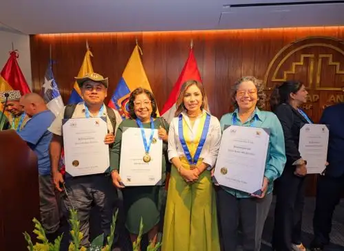Más de 30 líderes ambientales y científicos recibieron un reconocimiento por su destacada labor en defensa de los recursos naturales  y la protección del territorio. ANDINA/Difusión