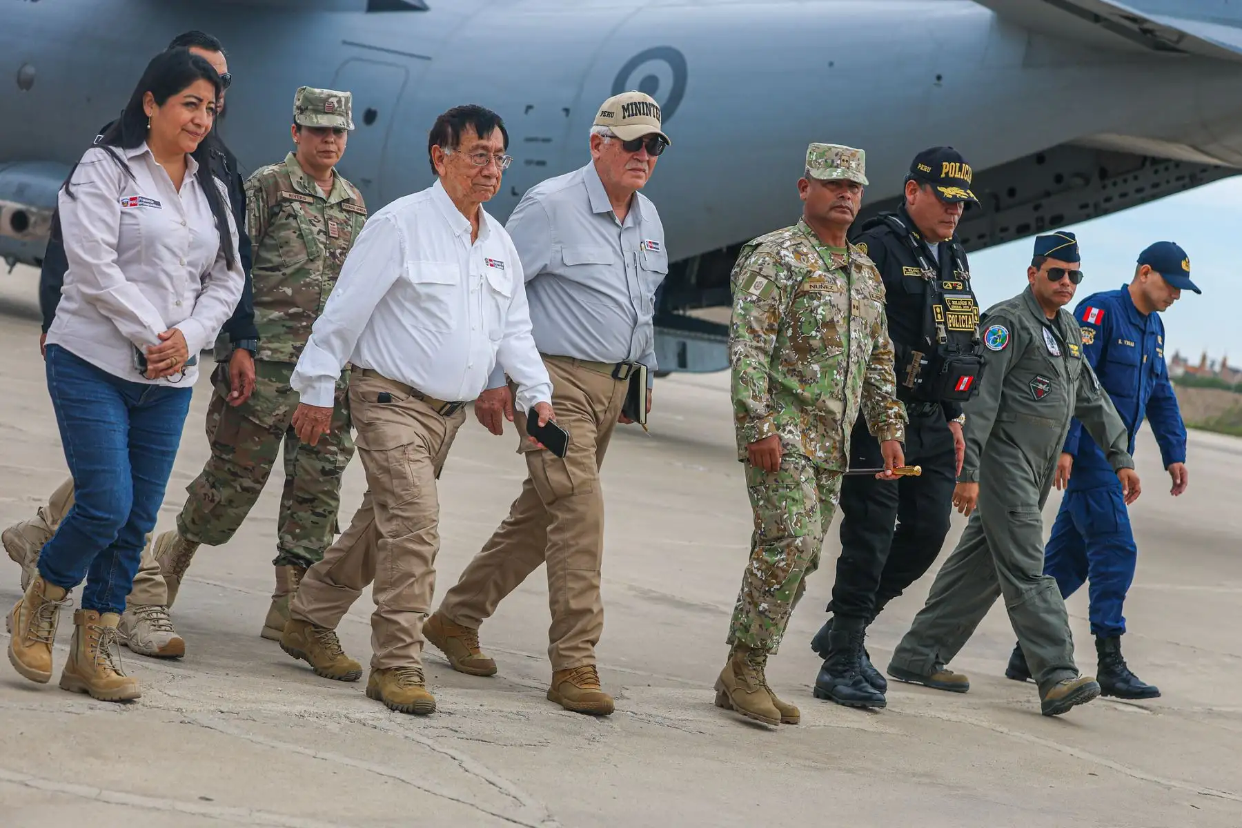 El presidente de la república, José María Balcázar, ya se encuentra en Lambayeque para supervisar personalmente el despliegue de ayuda y la efectividad de las acciones ante la emergencia por lluvias. Foto: Presidencia