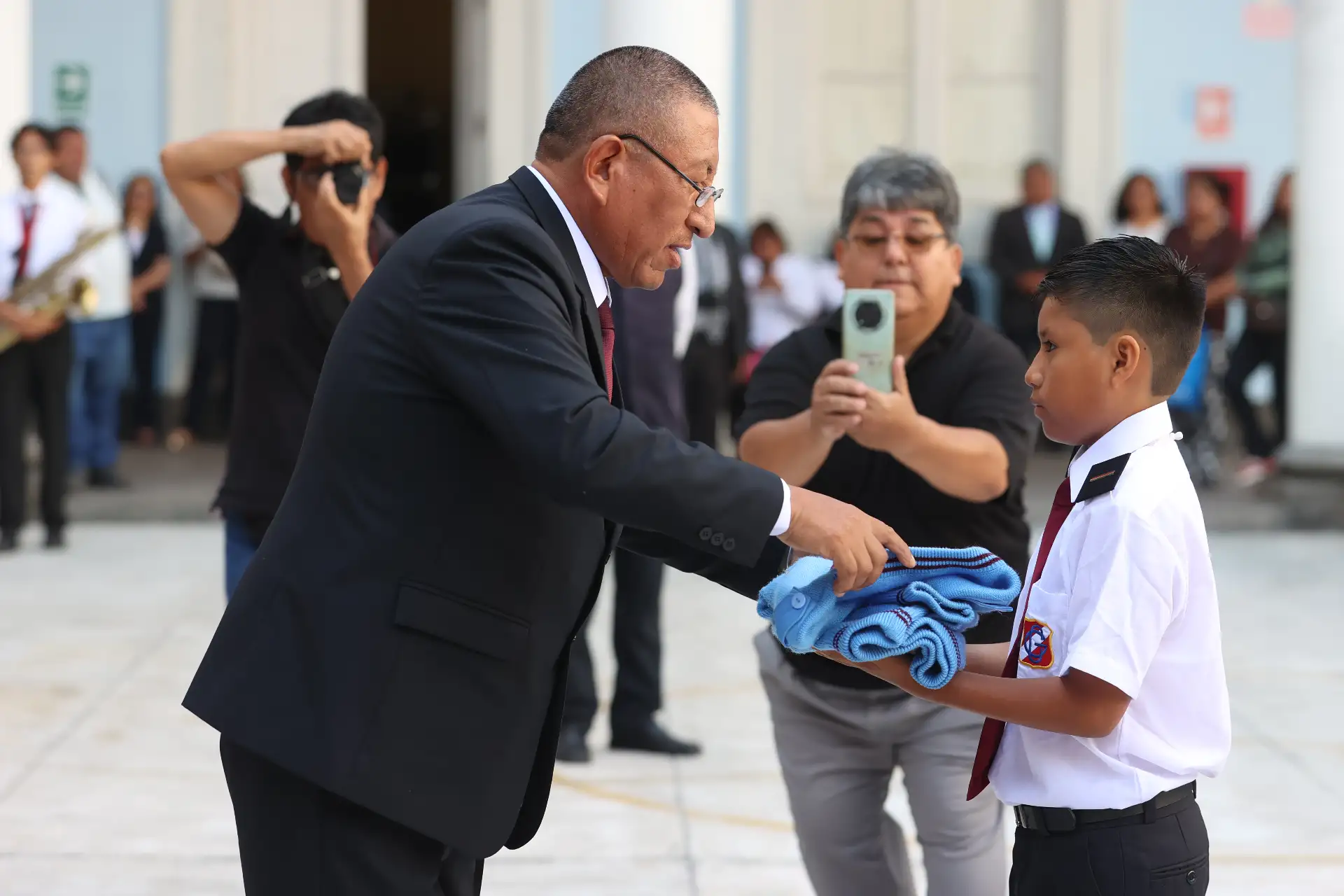 Alumnos del Colegio Nuestra Señora de Guadalupe participan en la jornada de inicio del año escolar 2026, que marca la reapertura de más de 53 mil locales educativos de Educación Básica Regular en el Perú. Foto: ANDINA/ Melina Mejía