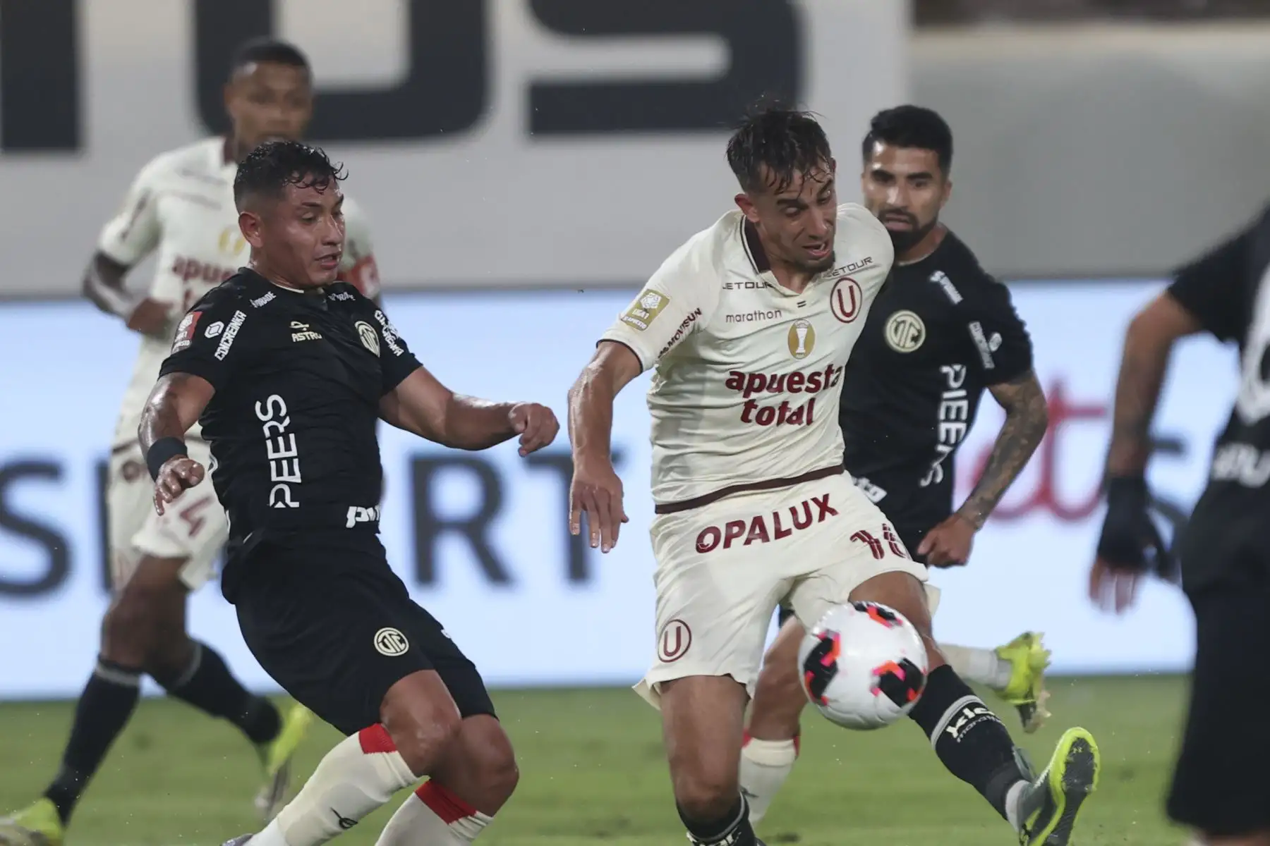 Universitario de Deportes se impuso por 2-0 ante UTC de Cajamarca en un encuentro correspondiente a la fecha 7 del Torneo Apertura de la Liga 1. El conjunto crema logró asegurar la victoria con goles de Alzugaray y Valera, sumando tres puntos importantes ante su afición en el estadio Monumental. Foto: ANDINA/Jhonel Rodríguez Robles