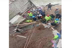 El movimiento de tierra se habría originado por las intensas lluvias que caen en la zona andina de la región.