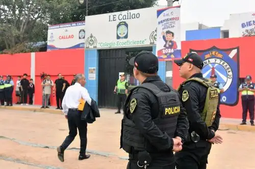 Mininter: más de 4,700 policías brindan seguridad en colegios de Lima y Callao. Foto: Difusión.