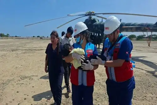 El menor I. Z. H. O., sufrió fractura de fémur izquierdo y lesiones en la bóveda del cráneo.
