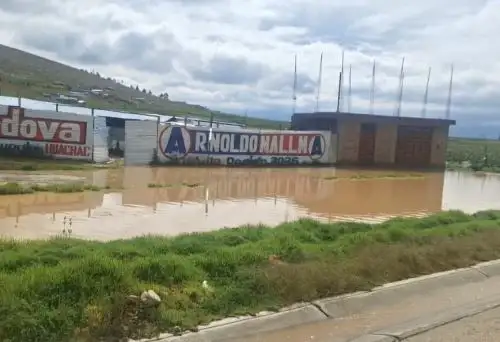 Tras el desborde del río Shucán, un promedio de 50 viviendas resultaron severamente afectadas en el distrito de Manzanares, ubicado en la provincia de Concepción, en Junín. Foto: Pedro Tinoco