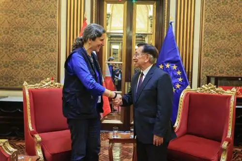 Presidente José María Balcázar sostuvo audiencia con la jefa de la Misión de Observación Electoral de la Unión Europea