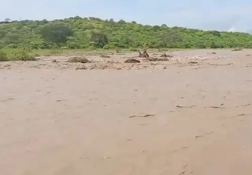 La crecida del río Palo Blanco, en el distrito de Olmos, región Lambayeque, ha dejado completamente aislados a cinco caseríos ubicados en la zona limítrofe entre las regiones de Piura y Lambayeque. ANDINA/Difusión