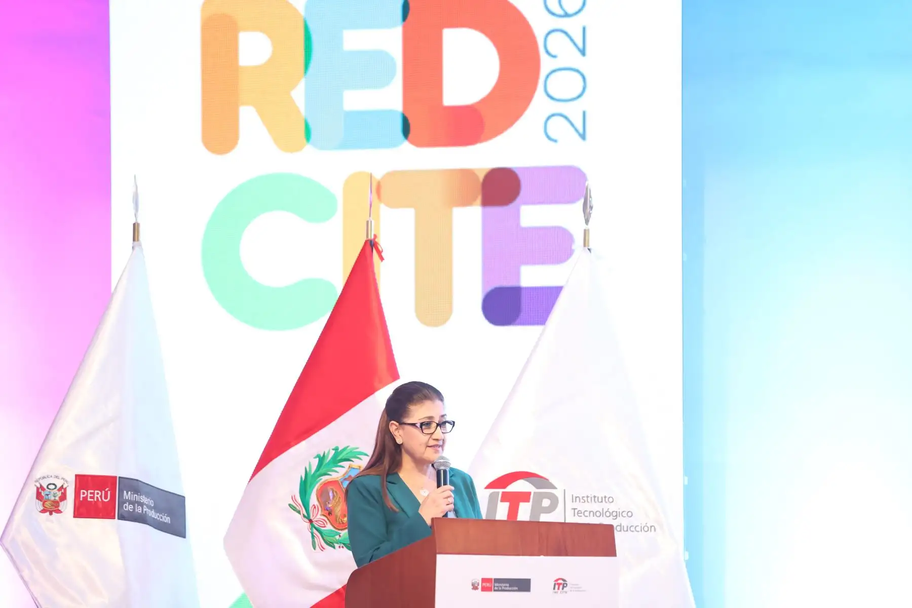 Kitty Trinidad, Directora Ejecutiva del Instituto Tecnológico de la Producción durante su participación en la "I Cumbre de la red CITE del ITP 2026". Foto: ANDINA/Melina Mejía
