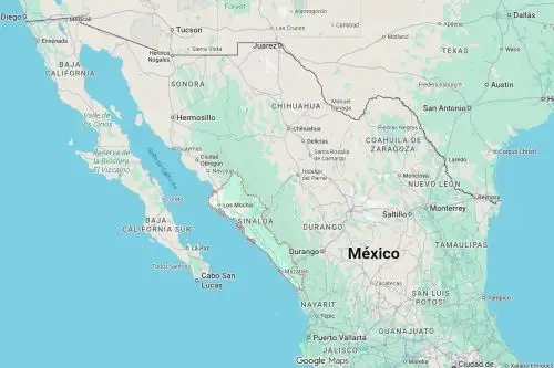 Mapa de localización de Sinaloa, en el oeste de México. Imagen: Google Maps.