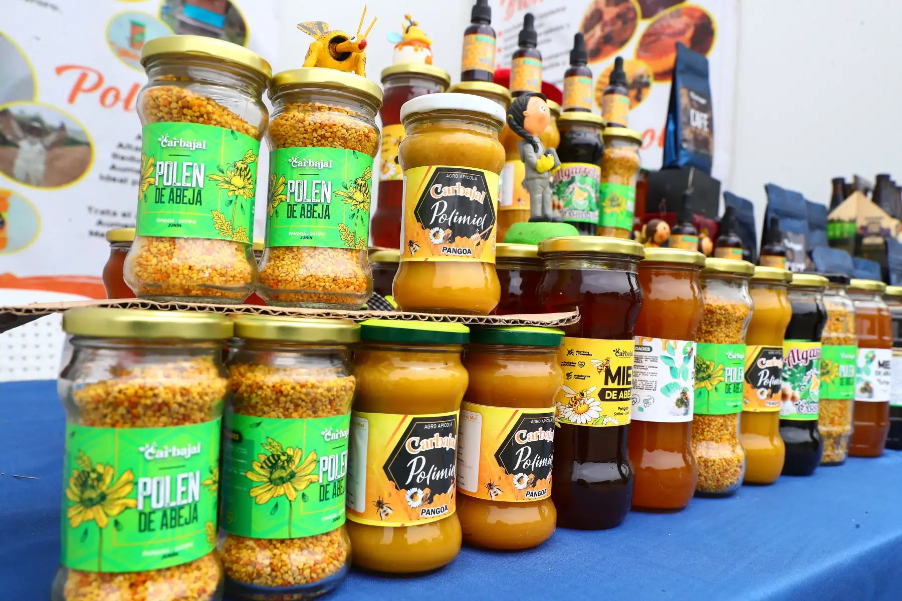 Venta de polen y miel forman parte de la exhibición de productos naturales presentados por Junín.
Foto: ANDINA/Verónica Calderón Zúñiga