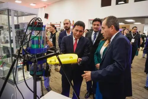 El ministro de la Producción, César Quispe Luján, inauguró la I Cumbre de la red CITE del ITP 2026. ANDINA / Difusión.