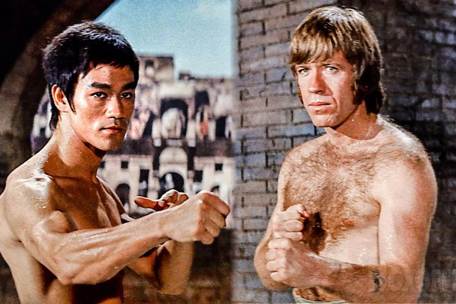 La icónica escena de pelea entre Bruce Lee y Chuck Norris pertenece a la película "El furor del dragón" (Way of the Dragon), estrenada en 1972. Foto: Internet Medios