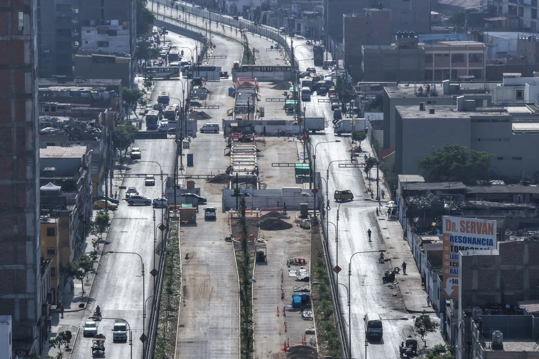 Vista de la zona donde se conectarán las estaciones Central y Grau en el Cercado de Lima. Foto: ANDINA/ Juan Carlos Guzmán