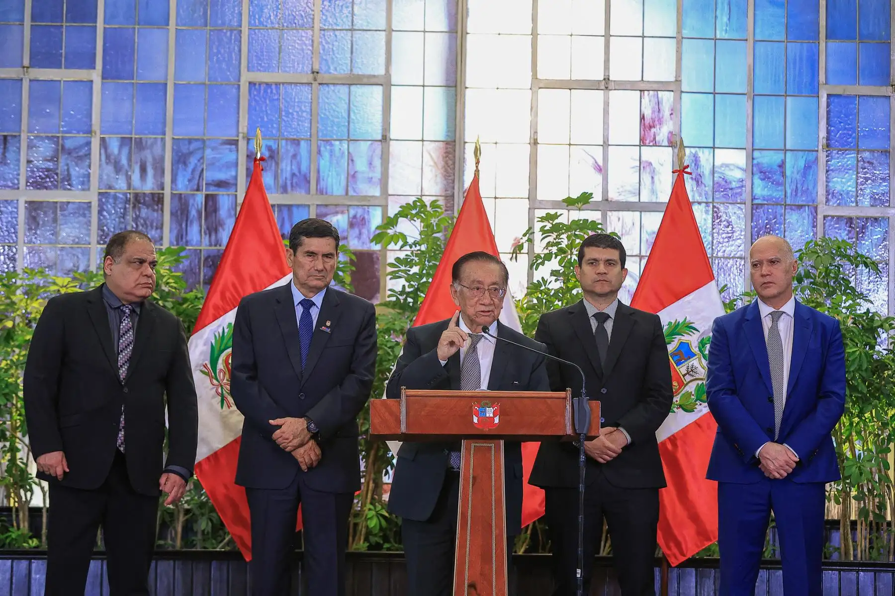 El presidente de la república José María Balcázar participó en la firma del contrato de un préstamo por S/ 999.6 millones destinado a impulsar proyectos de saneamiento en Lima y Puno. Foto: ANDINA/Prensa Presidencia